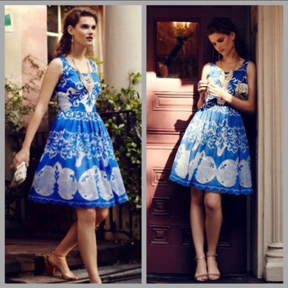 Anthropologie Azure Lace Dress by Tracy Reese